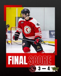A hard-fought battle comes to an end in overtime as the Cyclones fall to the St. Thomas Stars.

💪 The boys battled right to the final buzzer and never gave up. We’ll take the point and get back to work!

⭐ 3 STARS OF THE GAME ⭐
🥇 Dax Vader
🥈 Heath Bradley
🥉 Shayne Keefe

Thank you to all the fans who brought the energy tonight! ❤️🖤