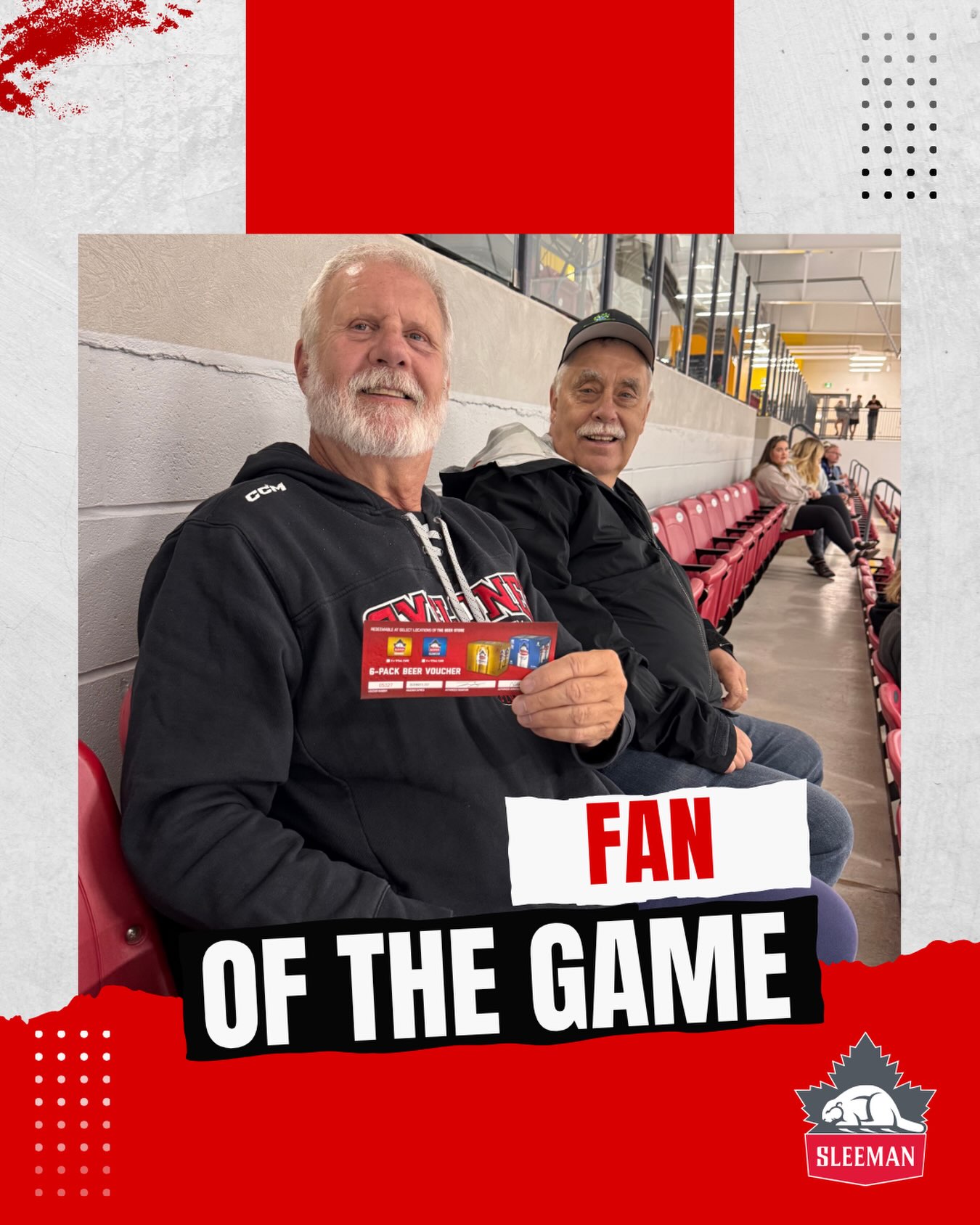 A huge congratulations to our Fan of the Game from last night’s game! Thank you for bringing the energy, passion, and Cyclones pride to the stands! 

And a big THANK YOU to Sleeman’s for helping us celebrate our amazing fans! 🍻

We love our Cyclones family and we love celebrating YOU! 👏