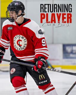 Another familiar face is returning to the lineup as Clark DeBoer is back with the Listowel Cyclones for the 2026-27 season!

Clark is coming off a solid rookie campaign, appearing in 46 games while recording 5 goals and 9 assists. A dependable forward who brings energy every night, he’s earned the opportunity to build on a strong first season with #cycsnation. 

We can’t wait to see what Clark has in store for Year 2!

Welcome back, Clark!