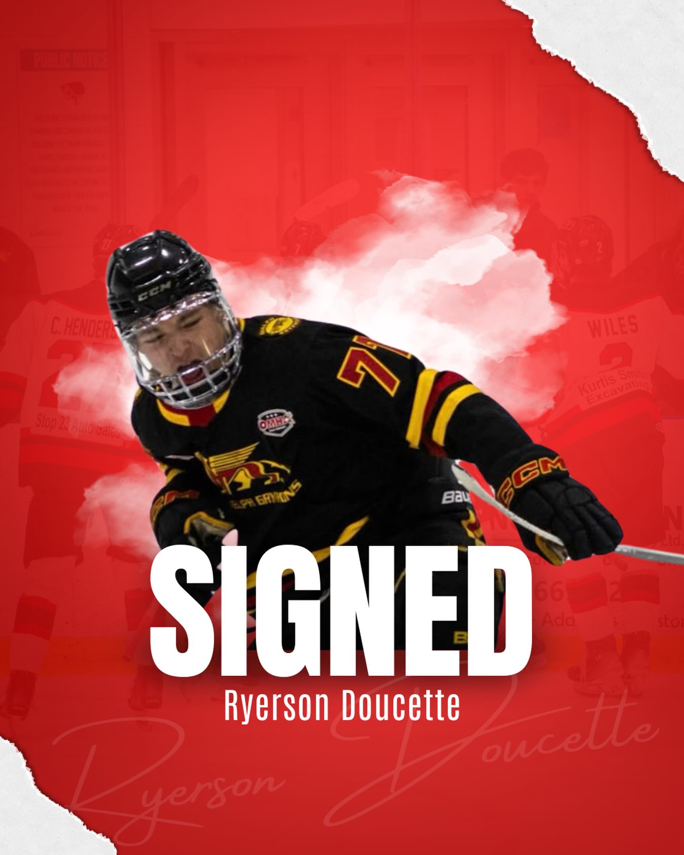 The Cyclones are excited to announce the signing of Ryerson Doucette for the upcoming 2026–27 season!
The 17-year-old forward from Elora joins Listowel after an impressive season with the Guelph Jr. Gryphons U18 AAA. Doucette recorded 19 goals and 9 assists for 28 points in 34 games during the 2025–26 regular season.
Ryerson also turned it up when it mattered most, posting 6 goals and 3 assists in 8 playoff games.
We’re excited to see what Ryerson can bring to the Cyclones!
Welcome to Listowel, Ryerson! 🌀