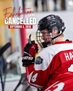 Tomorrow’s preseason exhibition game has been CANCELLED.
We’ll see you all at the Steve Kerr for our HOME OPENER! 🏒💙
📅 Friday, September 11th
⏰ 7:30 PM
🆚 Woodstock Navy Vets
Let’s pack the barn and kick off the 2026–27 season! 🔥