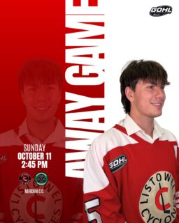 The Listowel Cyclones are hitting the road to take on the Pelham Panthers! 

🕝 Puck drop: 2:45 PM

Time to bring the energy, battle hard, and leave it all on the ice! Let’s get that W, Cyclones! 💪
