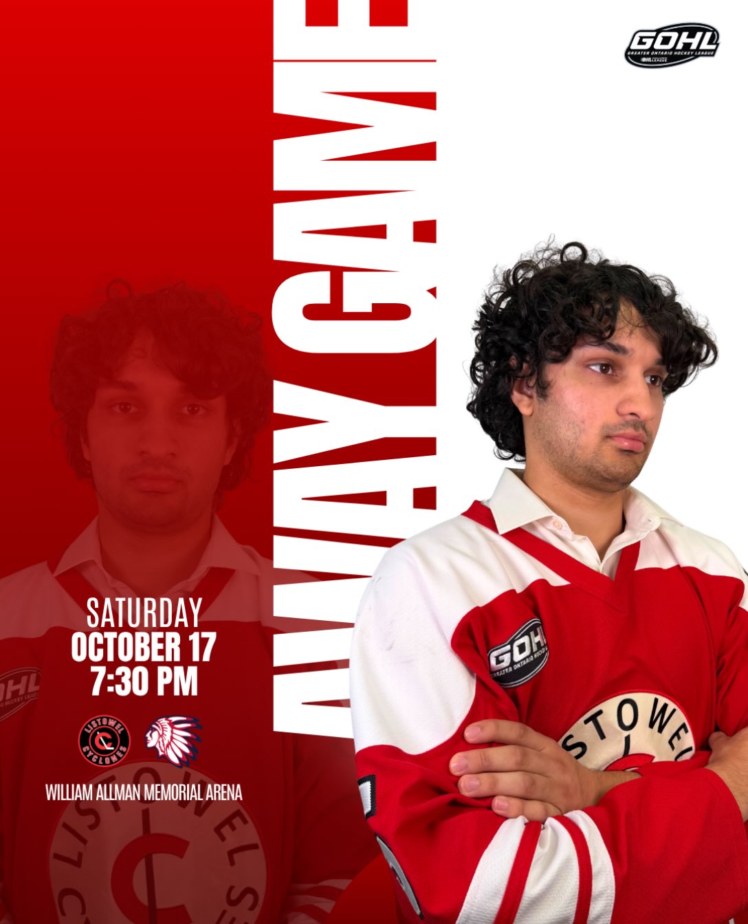 The Listowel Cyclones are hitting the road tonight! 🚌💨
We’re heading to Stratford to take on the Warriors at the William Allman Memorial Arena! 🔥

⏰ Puck drop: 7:30 PM

Time to bring the energy, battle hard, and represent Cyclones country! 💪🌀