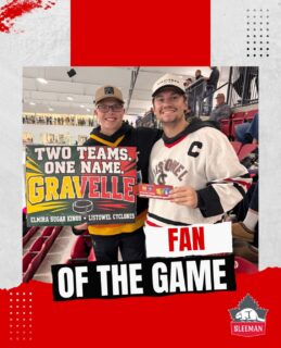 Congratulations to our latest Sleeman Fan of the Game! 🙌 Thanks for bringing the energy and showing your Cyclones pride in the stands!
A big thank-you to Sleeman for sponsoring Fan of the Game and helping us celebrate the amazing fans who make Listowel Cyclones hockey so special! ❤️🖤
